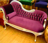 欧式贵妃椅现代简约布艺贵妃沙发床美式躺椅美人榻实木懒人沙发椅