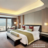 新现代中式样板房卧室家具简约时尚古典桦木经济型直销定制2人床