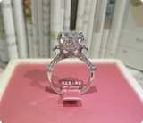 欧美奢华仿真钻石戒指女结婚指环生日礼物 豪华花蕾钻戒123克拉