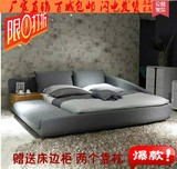 布艺床简约现代 布床 榻榻米床特价 1.8 米双人床 软床可拆洗婚床