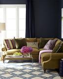 简约小户型客厅转角沙发 美式乡村沙发经济型地中海绒质布艺沙发