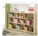 实木儿童书柜简约现代书橱简易书架儿童玩具柜置物收纳储物柜松木