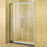 上海简易整体卫生间淋浴房一字型移门式沐浴房钢化光波玻璃洗澡房