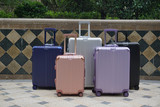 同款女神紫旅行箱高档玫瑰金行李箱铝框拉杆箱学生箱PC金属包角
