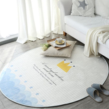 韩式地毯卧室圆形北欧宜家儿童卡通地毯电脑椅垫可爱防滑客厅地毯