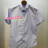 现货 直邮ZIOZIA 韩国代购 夏季特价男商务竖条纹修身短袖衬衫2色