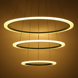 简约现代客厅吊灯LED创意个性餐厅灯大气亚克力圆环形饭厅吊灯具