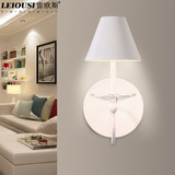 雷欧斯时尚欧式水晶过道壁灯简约现代客厅卧室壁灯个性创意壁灯具