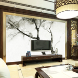 客厅现代简约手绘黑白树枝电视背景墙纸3d无缝墙布影视墙壁纸壁画