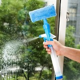带洒水喷水器 双面擦玻璃清洁器 玻璃刮 伸缩杆 汽车玻璃擦窗器