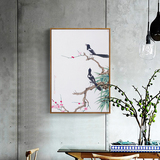 风雅集新中式国画装饰画现代工笔花鸟画客厅卧室餐厅墙画壁画单幅