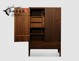 新中式实木禅意玄关柜装饰柜抽屉式储物柜简约现代门厅柜餐边地柜