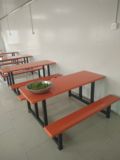 爆款限量八人不锈钢餐桌四人位连体桌快餐椅学生员工食堂桌椅3983
