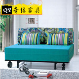 多功能现代简约可拆洗布艺1.2米1.5折叠双人宜家小户型组合沙发床