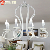 创意吊灯个性时尚艺术简约客厅地中海北欧式铁艺白色美式乡村灯具