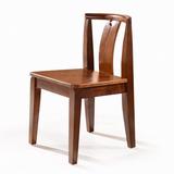 批发茶楼全实木水曲柳休闲餐椅低背橡木椅现代中式家用餐厅餐桌椅