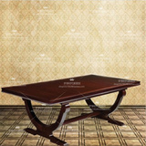 美式实木餐桌仿古长方形餐台宜家西餐饭桌 洽谈桌椅组合餐厅家具