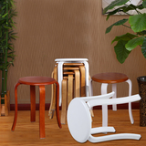 2016小凳子实木圆凳餐椅书桌木凳子曲木001整装艺术风格型26矮凳
