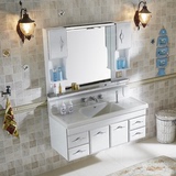 科勒现代PVC卫浴柜台上一体玉石盆柜吊柜洗手盆卫生间镜柜组合