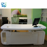 上海办公家具老板桌简约白色烤漆办公桌现代经理总裁桌主管电脑桌
