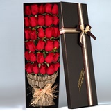 鲜花速递香槟红玫瑰花母亲节礼盒广州北京深圳上海同城花店配送花