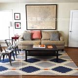 几何手工地毯不规则高档家用简约现代复古客厅地毯定制满铺羊毛毯