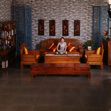 东阳中式明清新古典 仿红木款仿古实木沙发客厅家具 原木木雕沙发
