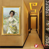 维托里奥利古典人物油画 成品有框装饰壁挂画欧美式风格卧室GR48