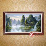 专业定制有框手工油画 桂林山水风景家居装饰大厅大型壁挂画SH78