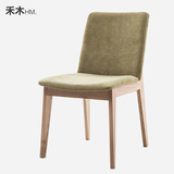 北欧餐椅实木布艺可拆洗餐椅家用现代简约创意咖啡厅靠背椅子宜家