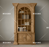 北欧纯实木现代简约欧式美式法式仿古做旧书柜餐边柜壁柜