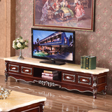 欧美式大理石实木电视机柜烤漆简约茶几组合大小户型地柜客厅家具