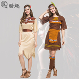 万圣节cosplay衣服化妆舞会印第安原始人猎人服装成人女演出服