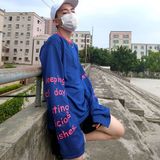 【ZORE STUDIO】个性街头朋克范超长袖套头宽松卫衣男女情侣装T恤