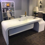 办公桌烤漆老板桌时尚办公家具创意经理桌 白色大班台主管办公桌