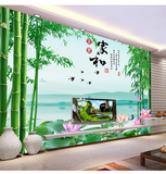 3d电视瓷砖背景墙中式 背景墙瓷砖客厅艺术影视墙砖雕刻壁画竹子
