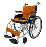 日本进口中进轮椅NA-458A折叠轻便旅行轮椅老年人航太铝合金超轻