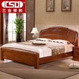 纯实木床双人床大床橡木箱式1米8现代中式卧室储物1.8m床铺木头床