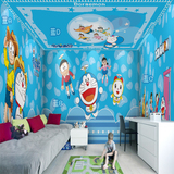 卡通哆啦A梦主题大型壁画 3d立体儿童房壁纸 叮当猫男孩卧室墙纸
