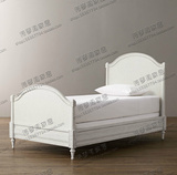 外贸美式法式实木单人床 橡木雕花儿童床欧式复古公主床卧室家具