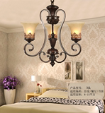 美式吊灯现代大厅简约客厅灯创意复古树脂灯欧式铁艺餐厅卧室灯具