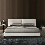 现代布艺床 可拆洗软床大小户型双人床1.8米北欧婚床 高档床布