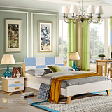 1.5米高箱床北欧宜家双人床简约现代儿童床彩色卧室板式床