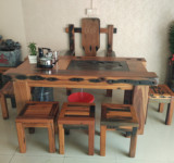 船木茶桌实木仿古泡茶台功夫茶几老船木茶桌椅组合小茶艺桌阳台桌
