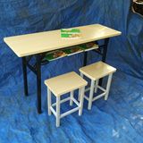学生课桌椅培训桌补习桌条形长条桌双人折叠桌快餐桌辅导班课桌椅