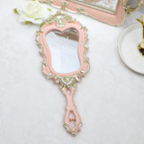 欧式宫廷复古粉金色浪漫公主风化妆镜装饰镜随身手柄镜美貌奢华梦