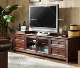 美式实木电视柜 简约现代小户型客厅地柜日式电视机柜 矮柜可订制