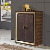 现代简约鞋柜门厅柜子对开门实木储物柜子简易定制客厅家具后现代
