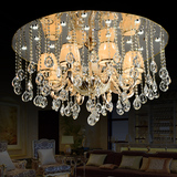 欧式客厅水晶灯奢华锌合金蜡烛led吸顶灯大气不锈钢卧室餐厅灯具