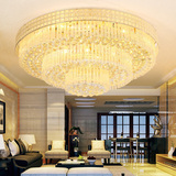 欧式圆形客厅水晶led吸顶灯具大气餐厅主卧室灯过道玄关吊灯遥控
